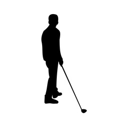 golf player silhouette set.