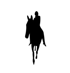 Jockey Riding Horse Silhouette
