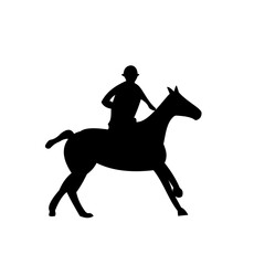 Jockey Riding Horse Silhouette
