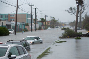 Flooded Street Scene