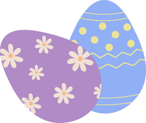 Colorful Decorative Easter Eggs Illustration