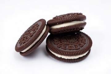 Tempting Oreos Captured on a Clean Canvas