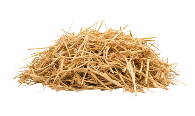 Isolated pile of straw against transparent background