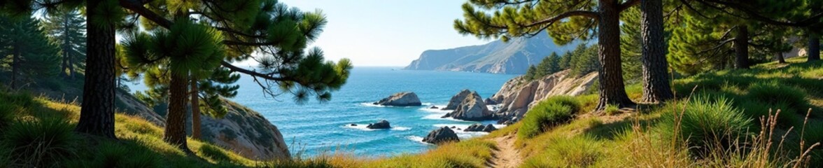 Junipers and pines in a Crimean coastal environment, juniper, forest