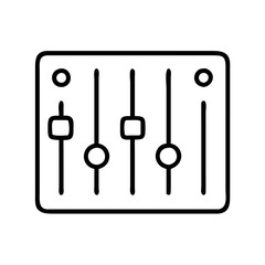 soundboard icon, soundboard line art - simple line art of soundboard, perfect for soundboard logos and icons