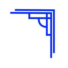 Decorative corners frames doodle set.