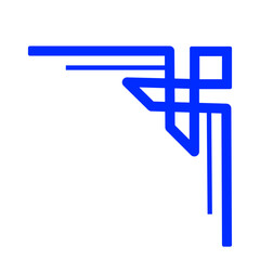 Decorative corners frames doodle set.