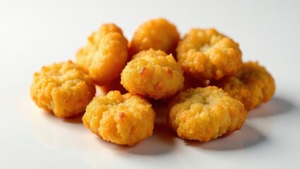 A delectable pile of golden-brown, crispy fried snacks, perfect for a satisfying treat