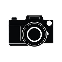 Camera silhouette vector illustration 