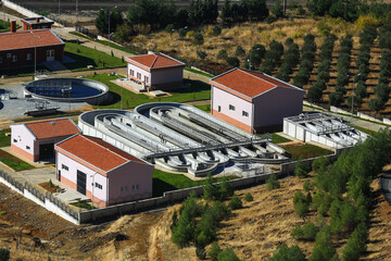 Image of the biological sewage treatment plant.