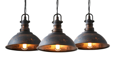 Industrial Style Hanging lamp  on transparent background