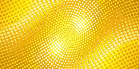 Abstract Circular Pattern with a Gradient of Yellow Hues and a Spiral Effect