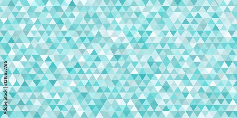 Poster Abstract Geometric Pattern of Interlocking Triangles in Shades of Blue and White