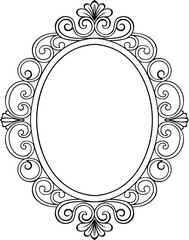 vector frame with floral ornament