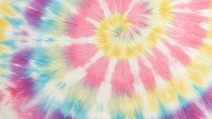 Colorful tie dye fabric featuring vibrant pink, yellow, and blue swirls Perfect for DIY fashion, festivals, and creative expression