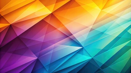 Obraz premium Abstract geometric background featuring vibrant hues of blue, purple, and yellow, with angular shapes creating a dynamic and modern design.