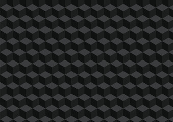 3D cube pattern black background. Vector illustration