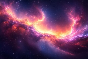 Fototapeta premium Stunning cosmic display with vibrant colors and stellar formations in deep space