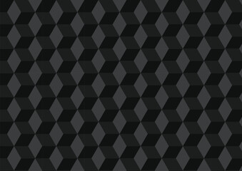 3D cube pattern black background. Vector illustration