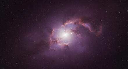 Fototapeta premium A celestial galaxy filled with twinkling stars against a rich amethyst background.