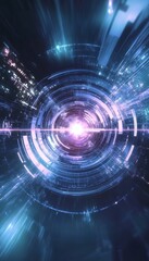 Futuristic high tech background with radiant aura  a luxurious and powerful visual experience