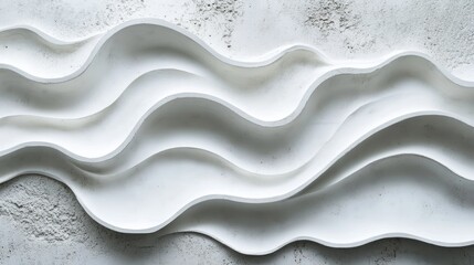 Abstract White Wave Sculpture