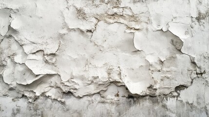 Obraz premium Cracked and weathered white wall texture