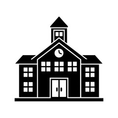 silhouette of school icon
