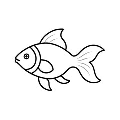 cartoon fish isolated on white