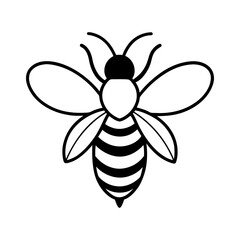 bee line art vector illustration
