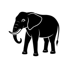 elephant silhouette  vector illustration