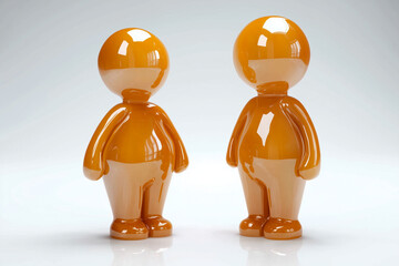 Two Amber-Colored Figurines