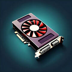Graphics Card Icon Digital Accelerator
