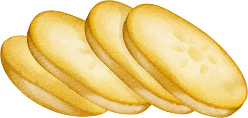 watercolor potatoes