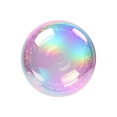 3D Floating Soap Bubble with colorful reflections