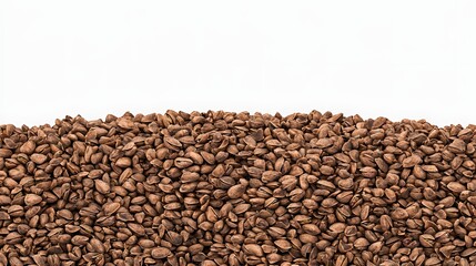 Close-Up View of Coffee Granules on a White Background with a Smooth Texture