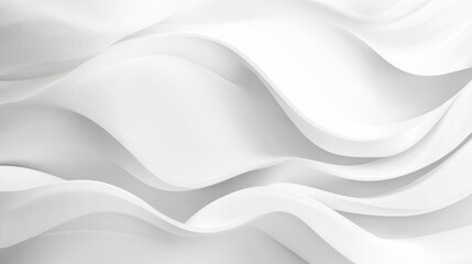 Obraz premium Abstract white waves, flowing design