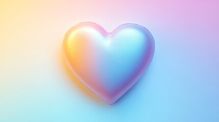 Fototapeta premium Gradient heart shape wallpaper with soft pastel colors