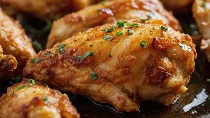 Crispy fried chicken served with a side of buttery green beans and a fluffy dinner roll