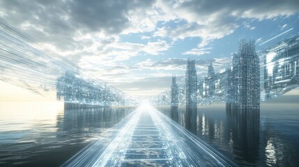 Fototapeta premium Digital Seascape