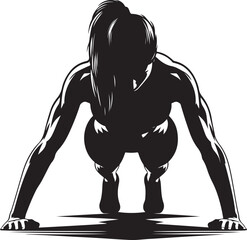 Plank pose vector illustration