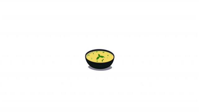 A flavorful kadhi dish garnished with fresh herbs, rich in tradition.