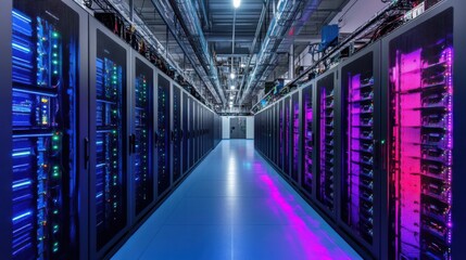 Fototapeta premium Edge computing is reducing data processing latency.