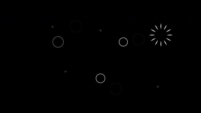  fireworks And Sparks Circle Burst background Black with green screen alpha looping
