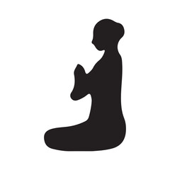 silhouette of person doing yoga