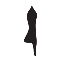 Obraz premium silhouette of person doing yoga