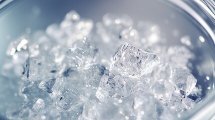 A colorful, glowing chemical experiment taking place inside a scientific chamber.