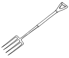 Pitchfork Hand Drawn Illustration