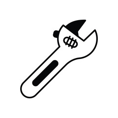 Carriage Wrench Vector icon