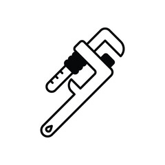 Pipe Wrench Vector icon